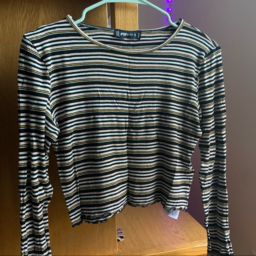 Ribbed stripe top